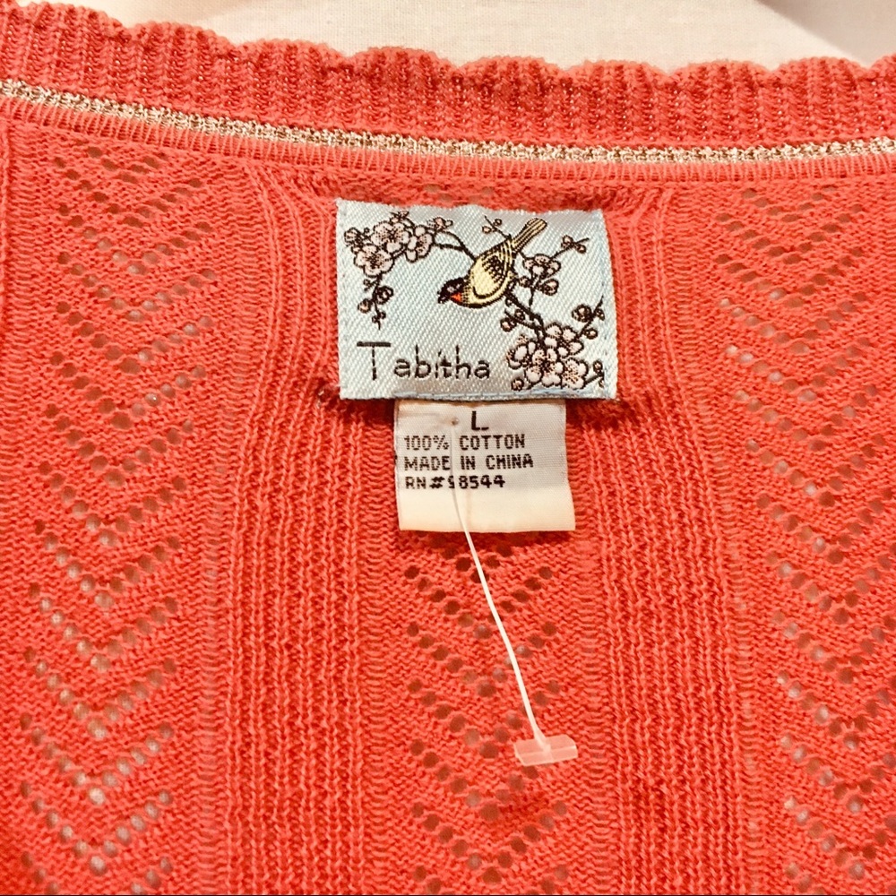 Tabitha- Anthropologie coral cardigan - Picture 6 of 8
